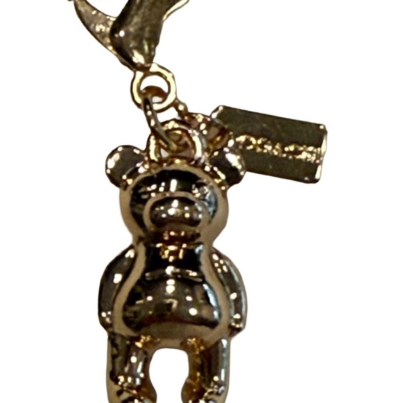 COACH Bear Gold Mini Handbag Charm or Zipper Pull NWOT - Picture 1 of 6